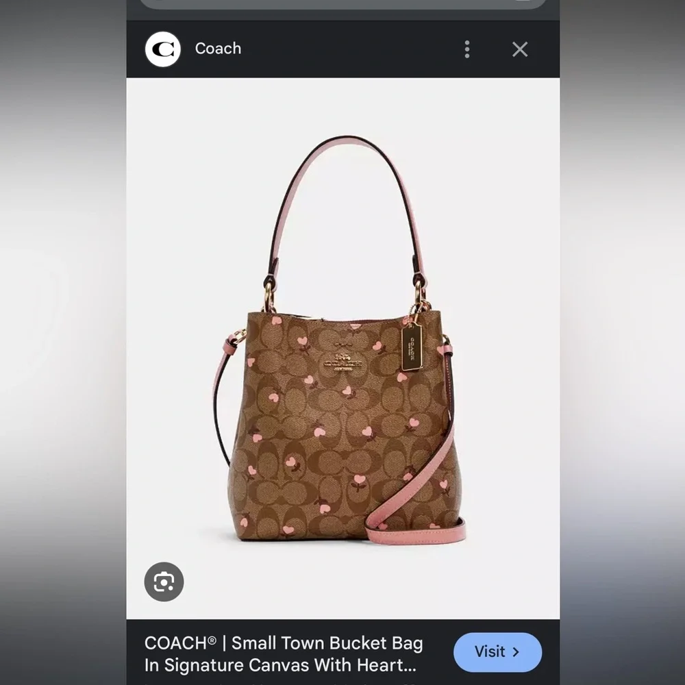 Coach Brown and Pink Crossbody Bag with Modern Elegance - Picture 4 of 4